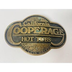 California Cooperage San Luis Obispo Hot Tubs Promo Advertising Belt Buckle
